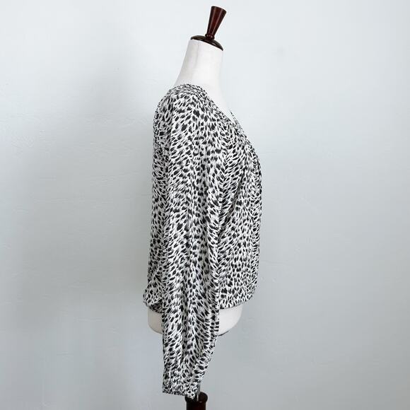 Anthropologie Cascais Leopard On/Off Shoulder Long Sleeve Blouse NWT - Picture 6 of 9